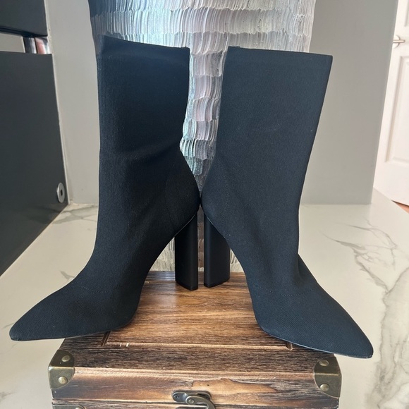 ALDO Delylah Ankle Boots in Black Textile Knit - Picture 5 of 11